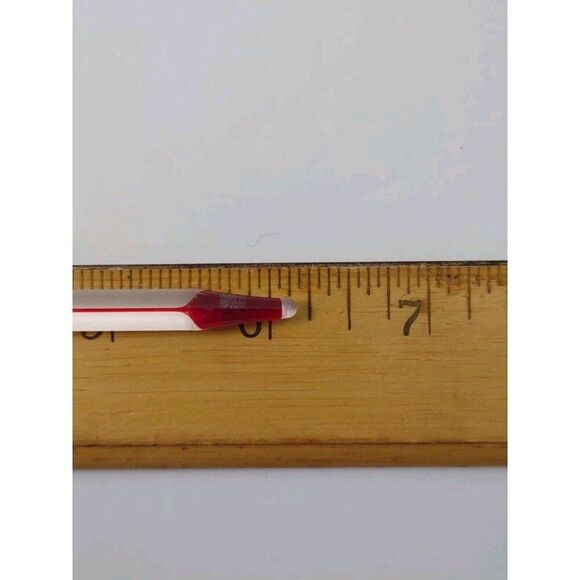 Vintage TCA Roast Meat Thermometer Yellow Aluminum and Glass - Picture 9 of 11